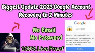 Google Account Recovery Without Any Verification Code | Gmail I'd Recovery Without Password Or Numbr