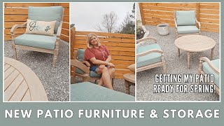 Preparing my patio for spring | New patio furniture | Patiowell storage solutions