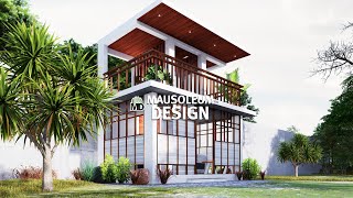 Mausoleum Design - Slick Modern Mausoleum w/ Deck EP42