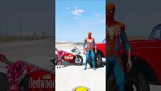 GTA V : SPIDERMAN VS KID-SPIDERMAN MATCH, WHO IS RICHER 🤑 #shorts #gta5