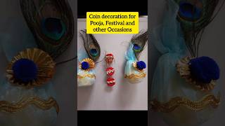 Coin decoration for Pooja, Festival and Special Occasions//DIY//Smart ideas//Home hacks//In 1 minute