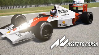 F1 1990 in Assetto Corsa - TV Cam | Anderstorp Raceway with Xbox 360 Controller