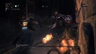 Bloodborne. Blood-starved Beast Boss Fight