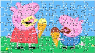 Puzzle de Peppa Pig y George con Helado de Cucurucho