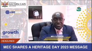 Heritage Day message from the MEC