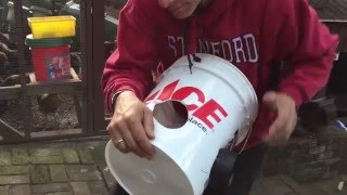 DIY FAST 5 GALLON BULK CHICKEN FEEDER - Perfectly Every Time!!!!!!