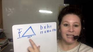 Math Review- Finding the Area of a Triangle (if you know the base and the height)