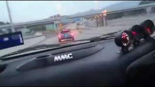 Proton wira turbo  Vs Honda eg (dolphin)  highway race on