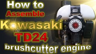 How to assemble Kawasaki TD24 brushcutter engine