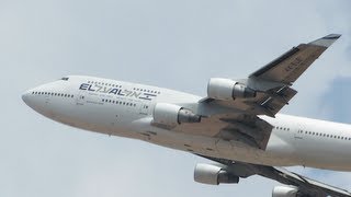 El Al | 747-400 | TLV | LLBG | Runway 26 Takeoff