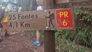 25 Fontes levada walk taking the rabacal trail to the 100m high Risco waterfall too. Maderia.