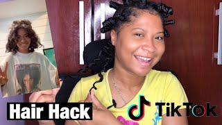 Testing VIRAL TikTok Hack For Natural Hair