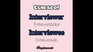 Vocabulário sobre entrevista em inglês