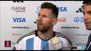 leonel Messi se enoja en entrevista