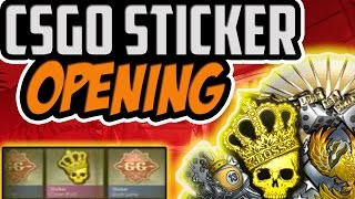 CS:GO STICKER OPENING! ( TRYING TO GET CROWN STICKER 80€ )