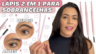 Testando Lápis de Sobrancelhas 2 em 1 Melu Ruby Rose: Retrátil + Escova - É igual ao da linha Mood?