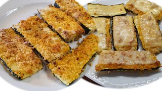 Oven Baked Zuchini with Cheese and Breadcrumbs