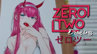 Zero Two Drawing | Coloring my drawings Part-1| #anime #drawing #art #zerotwo