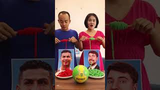 Ronaldo VS Mr . Beast Thử Thách Cuộn Len Nhanh