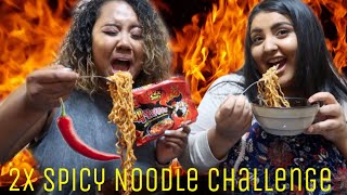 2x SPICY NOODLE CHALLENGE 🔥  *DON’T TRY THIS AT HOME*