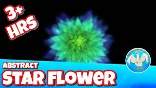 3 hrs Ambient Screensaver Hypnotic Abstract Star Flower, relaxing background hypnosis screen saver