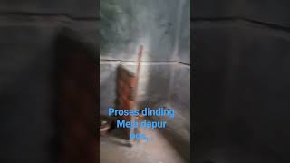 Proses dinding meja dapur minimalis