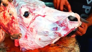 Excellent cutting skills | Cow Head Cutting | Cut The Beef | Cutting Skills