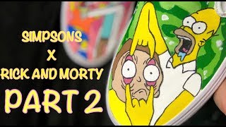 RICK AND MORTY X THE SIMPSONS CUSTOM VANS PART 2 | TIMELAPSE