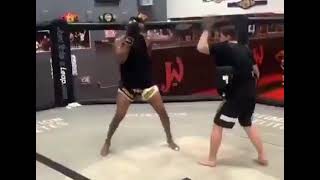 Jon jones heavyweight pad work