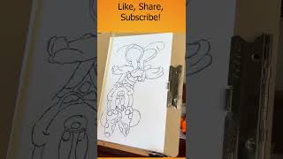 9yo Autistic Savant Draws UPSIDE DOWN - Minnie Mouse | Disney #shorts