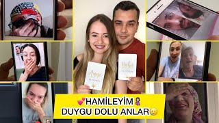 HAMİLE OLDUĞUMU EŞİME NASIL SÖYLEDİM ? AİLELERİMİZİN TEPKİSİ 😍  #hamileyim #bebekgeliyor