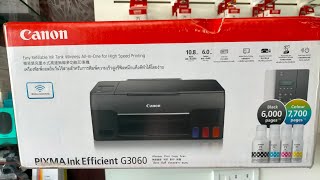 Canon G3060 Unboxing,Review,Full Installation & Test Copy