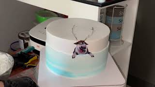 ❄️☃️SIMPLE CAKE DECORATING FROZEN THEME❄️☃️