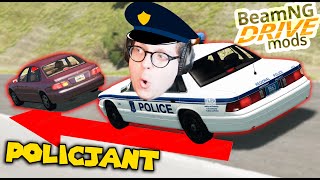 UDAJĘ POLICJANTA i GONIĘ ZŁODZIEI w "BEAMNG.DRIVE" *mody*