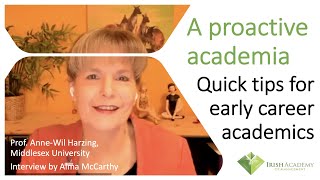 Proactive academia 4 - Quick tips for early career academics