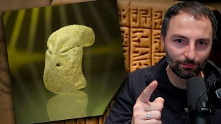 Descubren el ROSTRO de un Dios Sumerio Anunnaki en una Estatua con forma Reptiliana