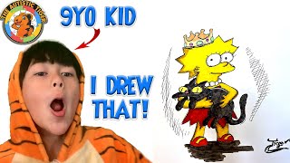 9yo Autistic Savant Draws - Lisa | The Simpsons