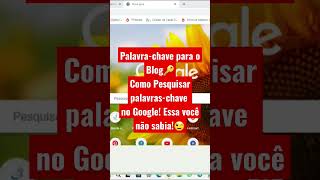 Palavras-chave - Como Pesquisar Palavras-chave Secundárias no Google