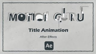 Motion Graphics in After effects | Title Animation