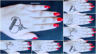 Beautiful A, B, C alphabet tattoo mehndi design।। simple letter tattoo mehndi design।। tattoo mehndi