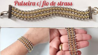 Pulseira fio de strass - muito fácil @canaldajann6834 @Sandraveracruz