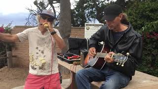 Wes and I playing at Swamis, August 2021