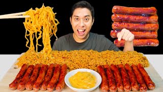 SEDAP GILER! MUKBANG SAMYANG CARBONARA SOSEJ SWEET CILI & CHEESE