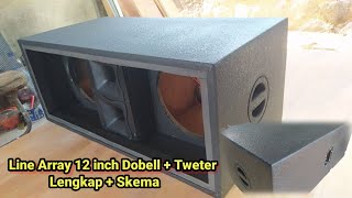 Box Line Array 12 inch dobell non Bricket || Custom Box Spaeker Line array