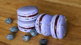 Blueberry Lemon French Macarons | sweetco0kiepie