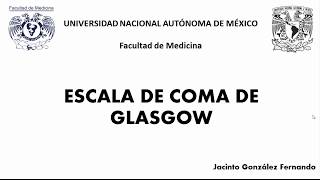 ESCALA DE COMA DE GLASGOW