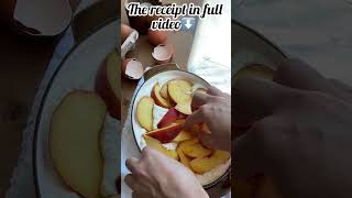 Delicious peach casserole))))) Do you have 1 peach and 10 min?) Now we will quickly cook everything