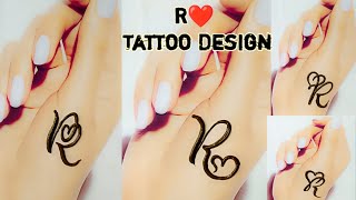 Top 5 "R" letter mehndi tattoo design❤🥰 | Your special someone | Mehndi designs | letter mehndi