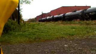 CN Freight Train in Hamilton, Ontario between Wentworth St N and Victoria Ave N