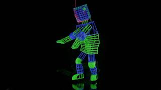 wireframe creature hip-hop dance